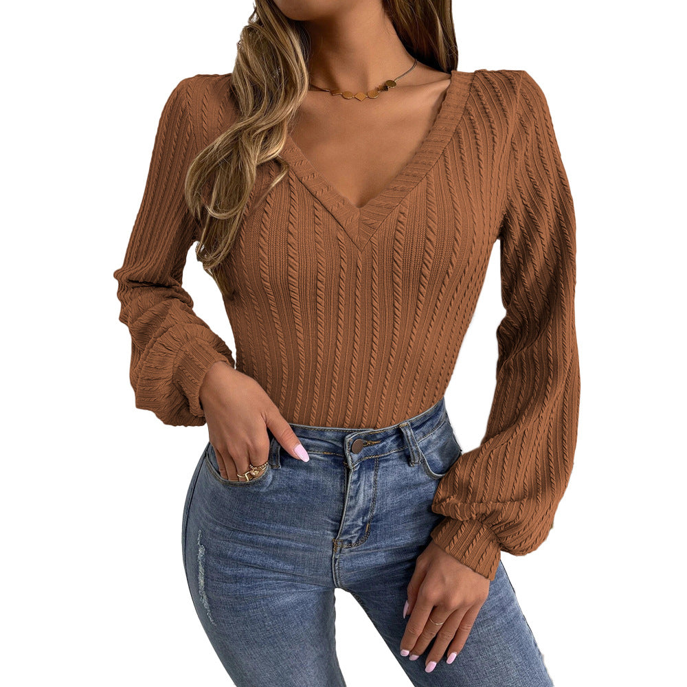 Women's Puff Sleeve Slim Top