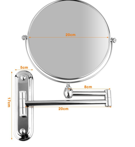 Adjustable Wall-Mounted Cosmetic Mirror